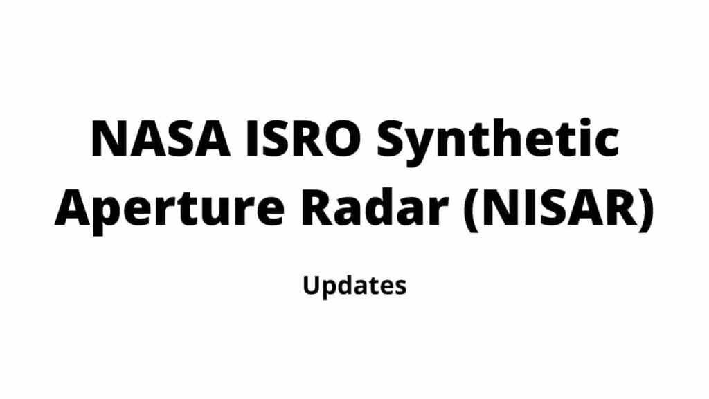 NISAR Updates