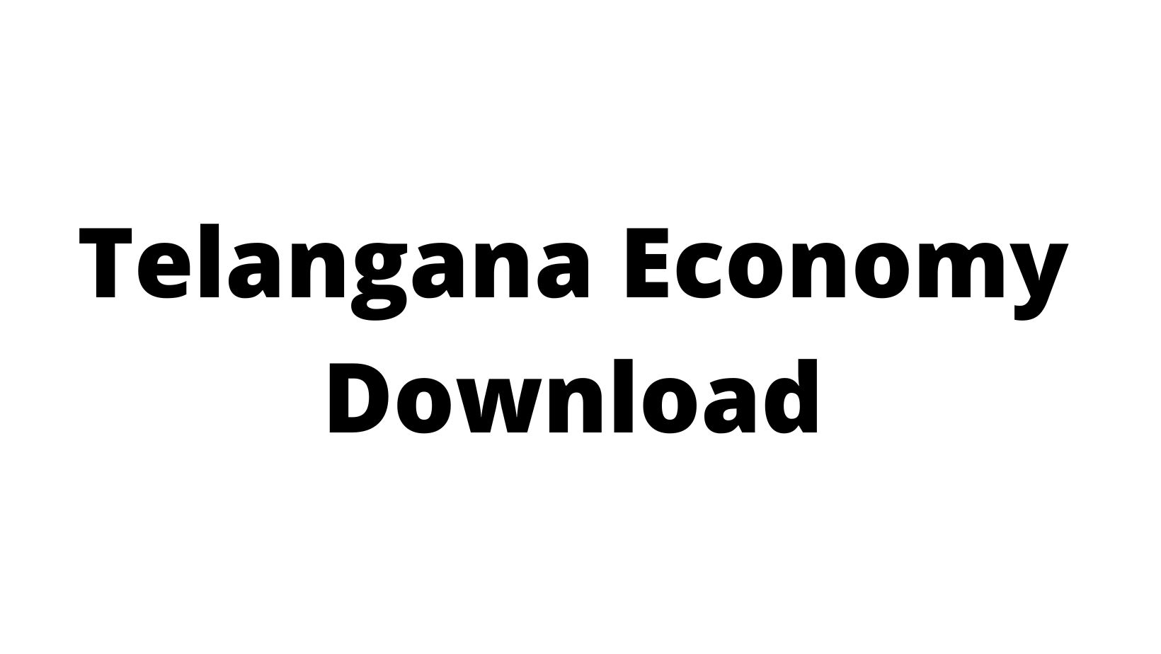 Telangana Economy Download