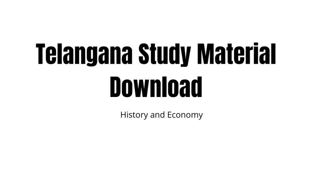 Telangana Study Material Download