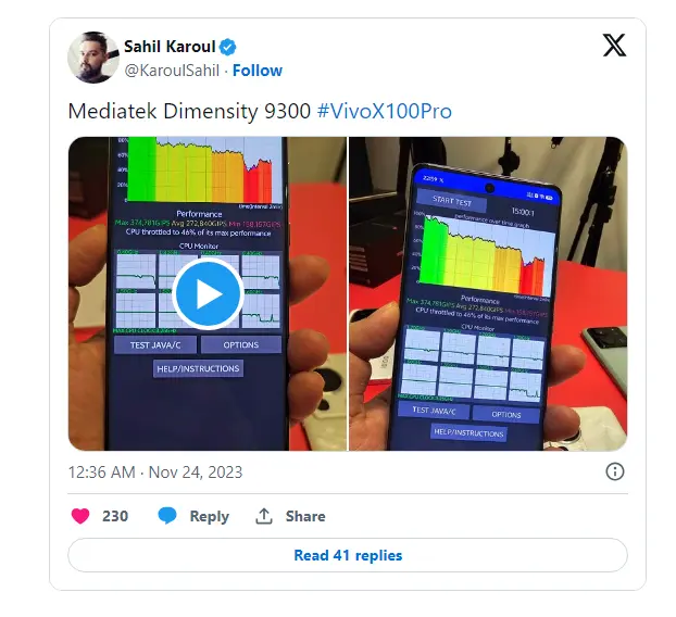 Dimensity 9300 in vivo X100 Pro throttles after 2 minutes in stress test :  r/Android