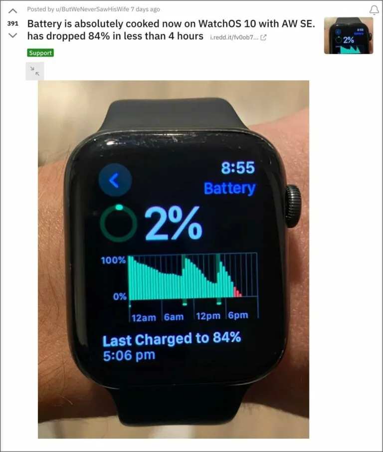Watch os 7 battery drain cheap
