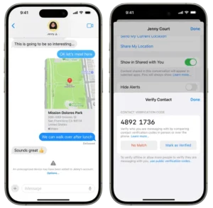 iMessage Contact Verification