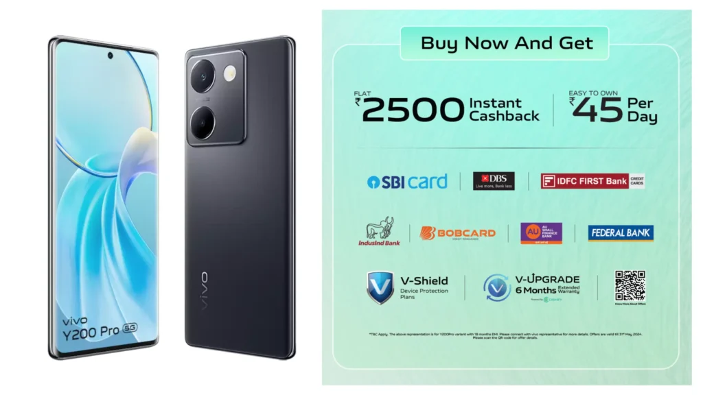 vivo Y200 Pro 5G launched in India featuring 120Hz curved AMOLED display, Snapdragon 695, 8GB RAM for Rs. 24999
