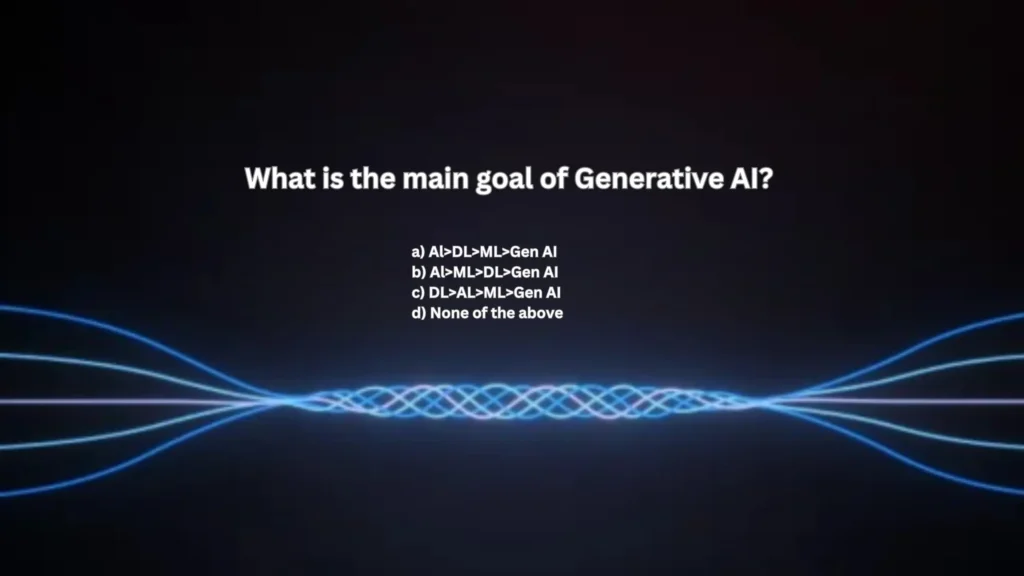 What is the main goal of Generative AI