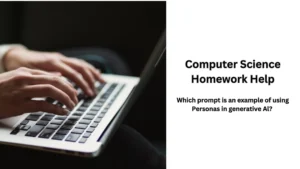 Which prompt is an example of using Personas in generative Al?