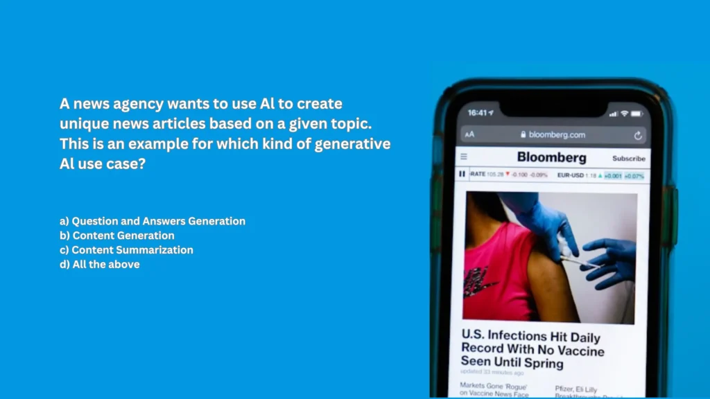 A news agency wants to use Al to create unique news articles based on a given topic