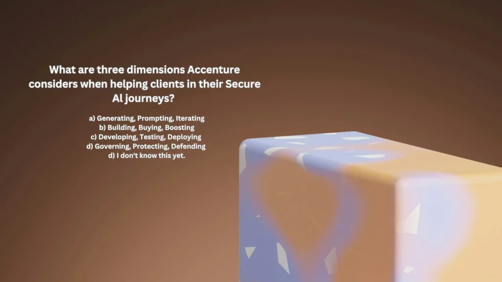 What are three dimensions Accenture considers when helping clients in their Secure Al journeys?