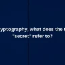 In cryptography what does the term "secret" refer to