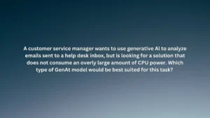 A customer service manager wants to use generative Al to analyze emails sent to a help desk inbox
