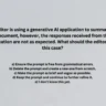 An editor is using a generative Al application to summarize a document, however, the responses received from the application are not as expected. What should the editor do in this case?
