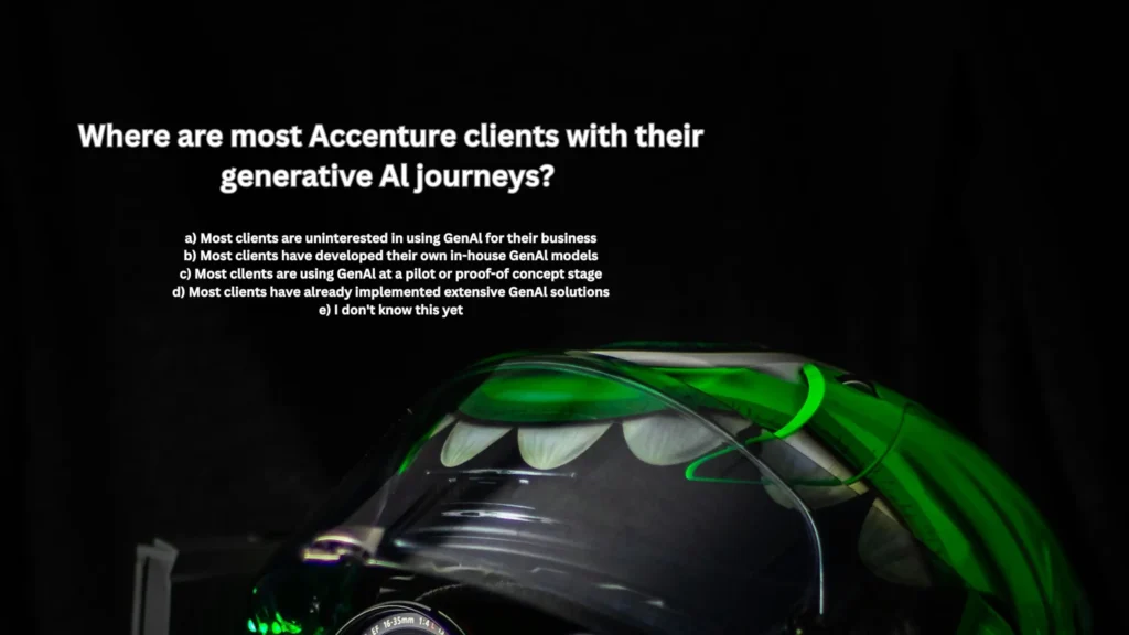 Where are most Accenture clients with their generative Al journeys?