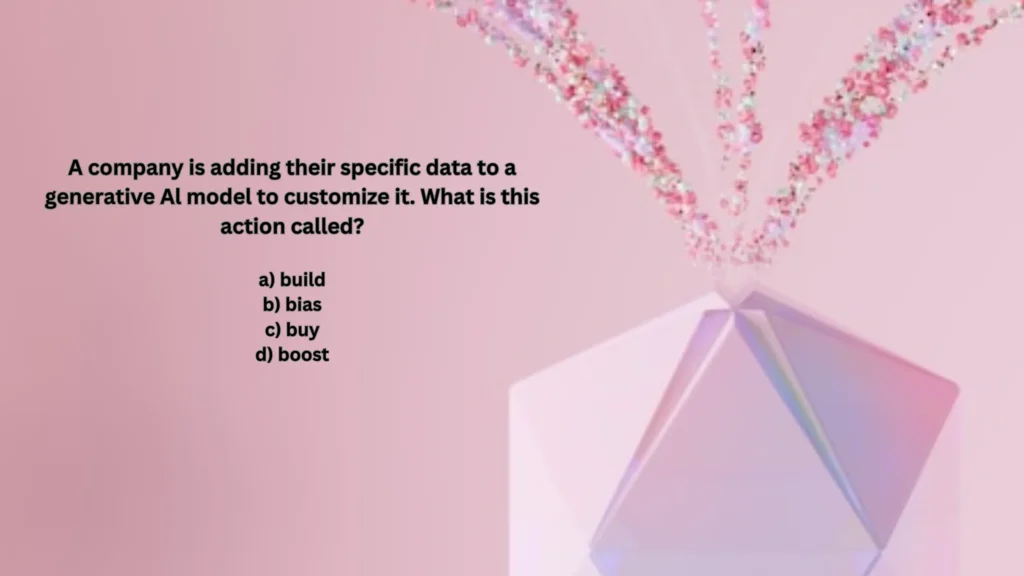 A company is adding their specific data to a generative Al model to customize it. What is this action called?