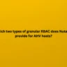 Which two types of granular RBAC does Nutanix provide for AHV hosts