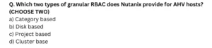 Which two types of granular RBAC does Nutanix provide for AHV hosts