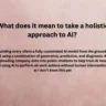 What does it mean to take a holistic approach to Al?