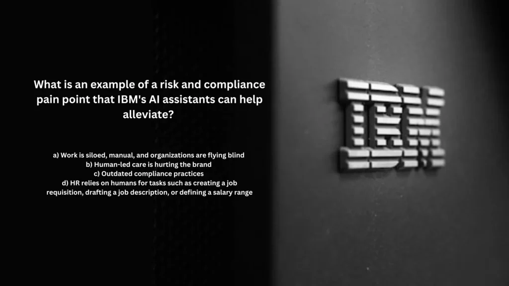 What is an example of a risk and compliance pain point that IBM's AI assistants can help alleviate?