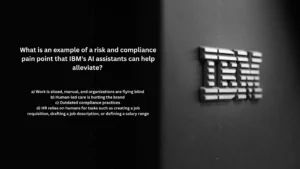 What is an example of a risk and compliance pain point that IBM's AI assistants can help alleviate?