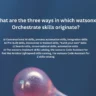 What are the three ways in which watsonx Orchestrate skills originate?