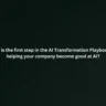 What is the first step in the AI Transformation Playbook for helping your company become good at AI?