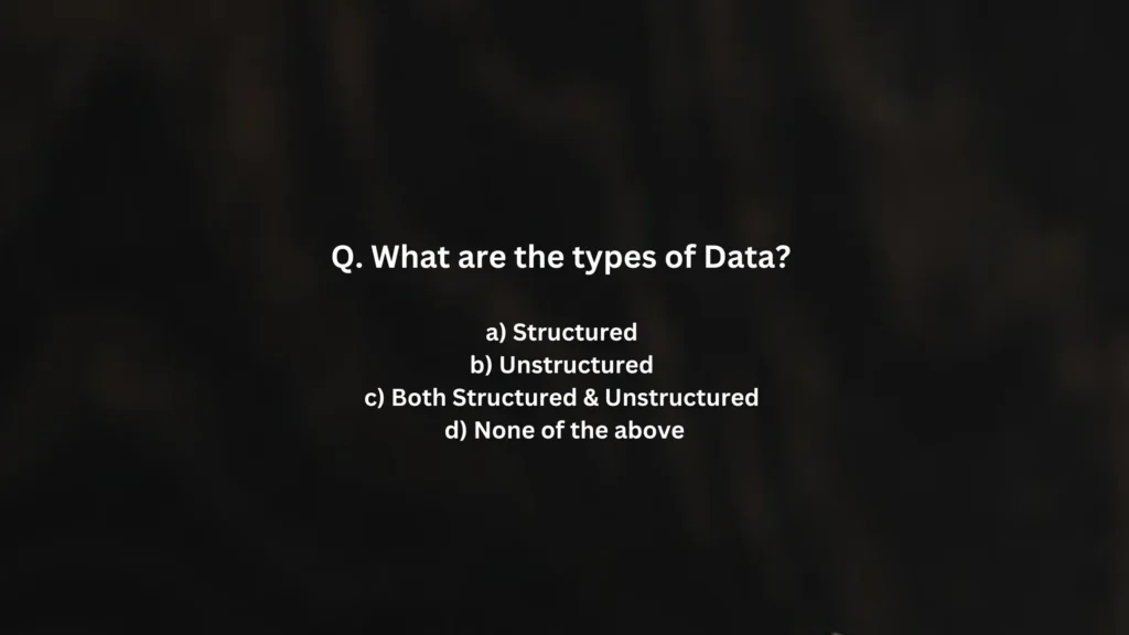 What are the types of Data?
