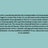 A researcher is wondering whether the smoking habits of young adults (18 - 25 years of age) in a certain city in the U.S