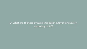 What are the three waves of industrial level innovation according to GE?