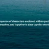 What is a sequence of characters enclosed within quotation marks or apostrophes, and is python's data type for storing text?