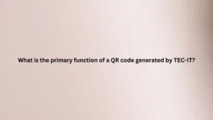What is the primary function of a QR code generated by TEC-IT?