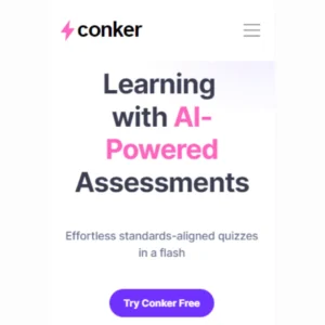 Conker.ai: It generates unique quizzes with a variety of question types, making it easy for teachers to create engaging assessments.