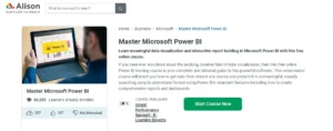 Alison: Master Microsoft Power BI