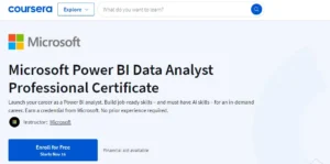 Coursera: Microsoft Power BI Data Analyst