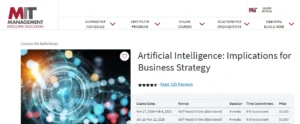 Artificial Intelligence: Implications for Business Strategy by MIT Sloan