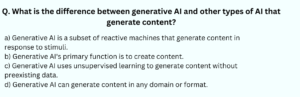 What is the difference between generative AI and other types of AI that generate content?