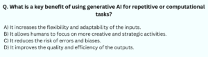 What is a key benefit of using generative AI for repetitive or computational tasks?