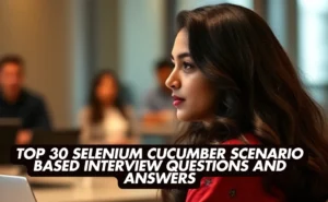 Top 30 Selenium Cucumber scenario based Interview Questions and Answers