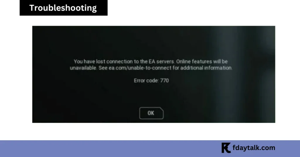 Battlefront 2 Error Code 770