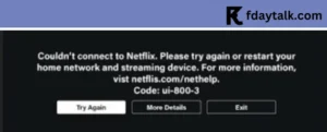 Netflix Error Code UI-800-3