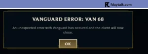 Vanguard Error 68
