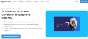 Visme AI Presentation Maker