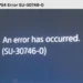 PS4 Error SU-30746-0