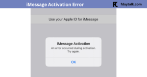 iMessage activation error