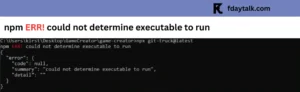 How to Fix "npm ERR! Could Not Determine Executable to Run" Error