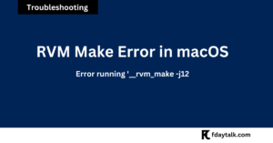 RVM Make Error in macOS
