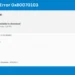 windows Install Error 0x80070103