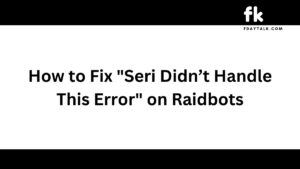 How to Fix the "Seri Forgot to Handle This Error" on Raidbots