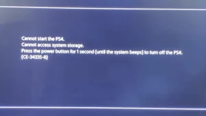 How to Fix PS4 Error Code CE-34335-8: Cannot Access System Storage