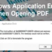 How to Fix Windows Application Error When Opening PDF Files in Adobe Acrobat on Windows 10/11