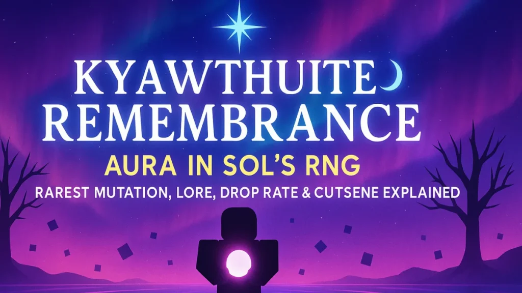 Kyawthuite Remembrance in Sol’s RNG: Rarity, Lore, Drop Rate & How to Get It