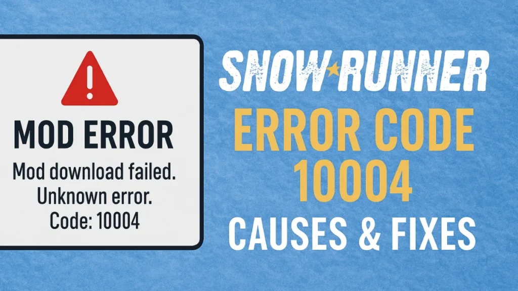 Fix SnowRunner Error Code 10004 (Mod Download Issue)