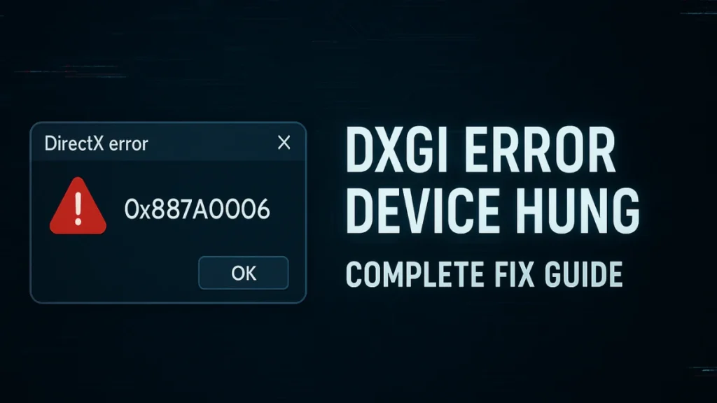 DXGI ERROR DEVICE HUNG: Complete Fix Guide for Gamers and Creators
